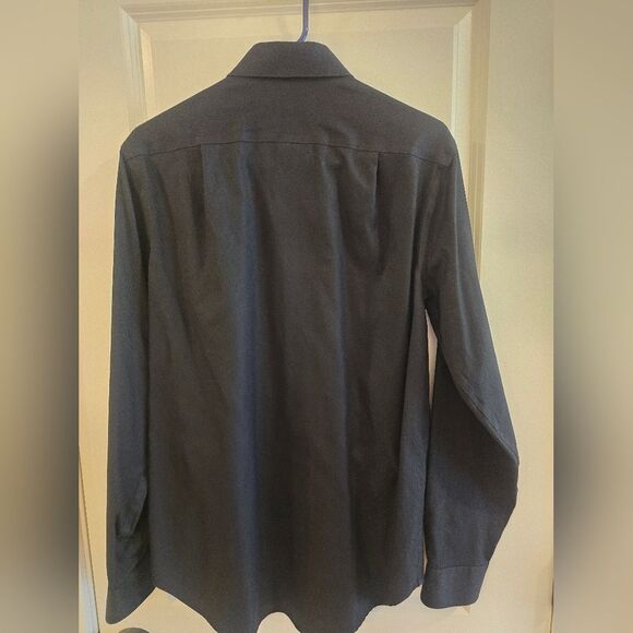ck Calvin Klein Slim Fit Non-Iron Black Dress Shirt - 15.5 Neck / 34–35 Sleeve - Picture 2 of 5